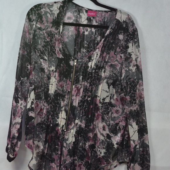 Floral Light Airy Blouse SZ 14 /together - Picture 2 of 5